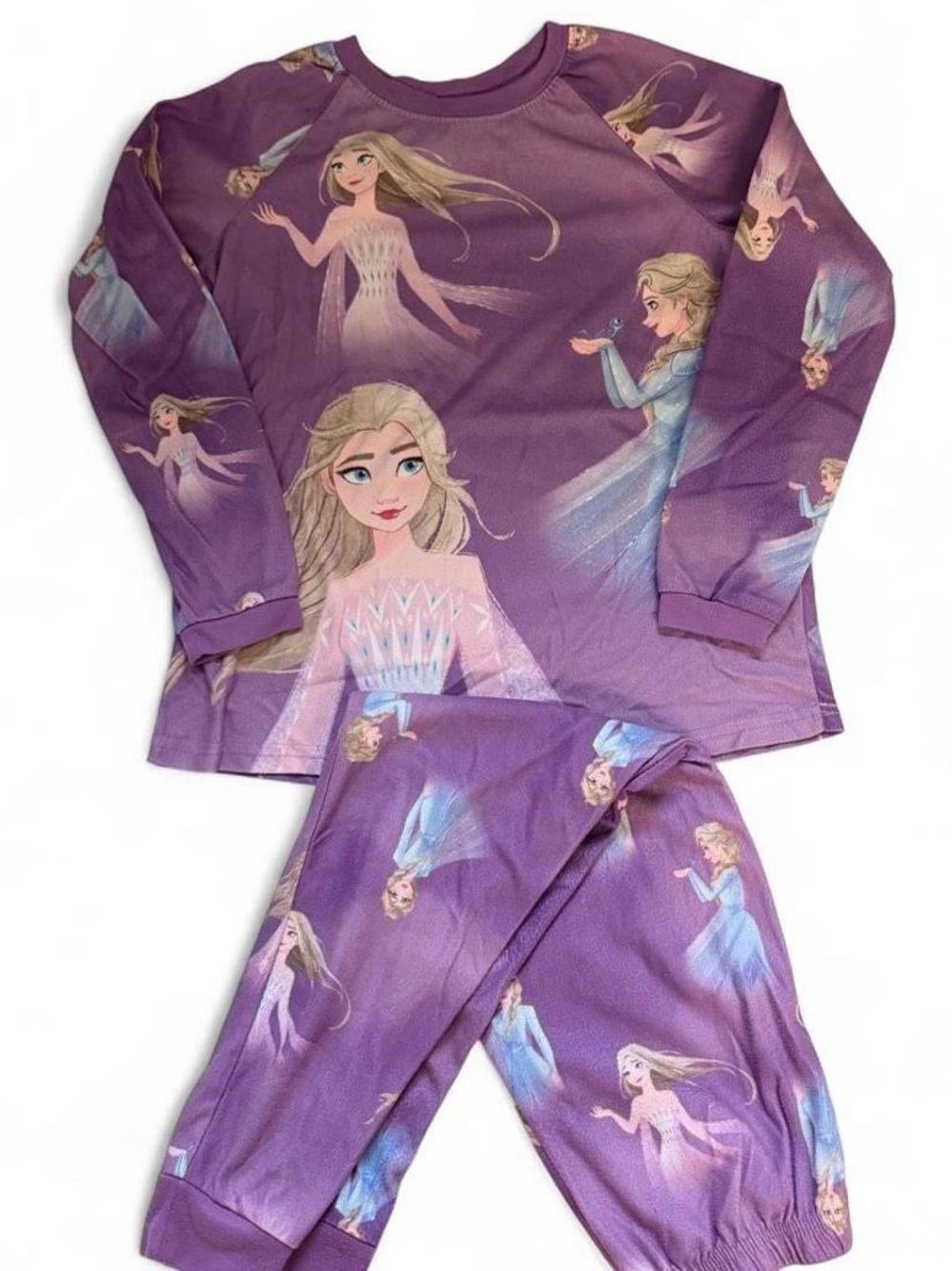 Disney Frozen 2 Elsa Purple 2 Piece Pajama Set Girls Size 14/16